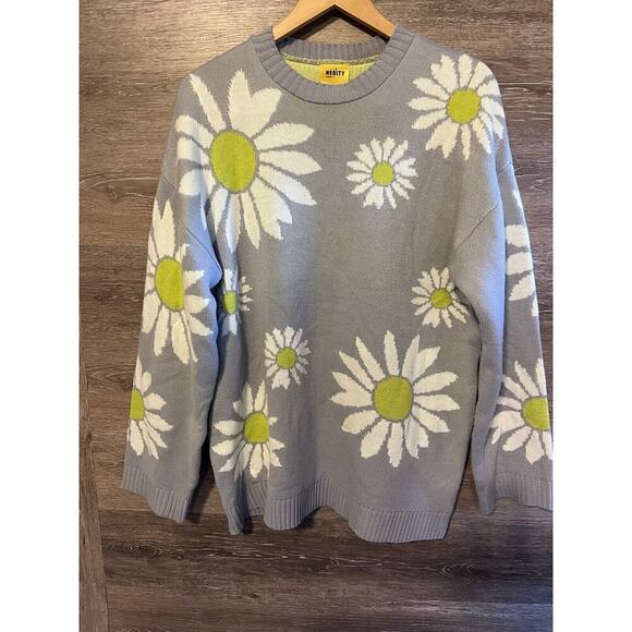 Neoity Other - NEOITY Flower Knit Sweater Unisex One Size Mid Century Mod Stylers Harry Style